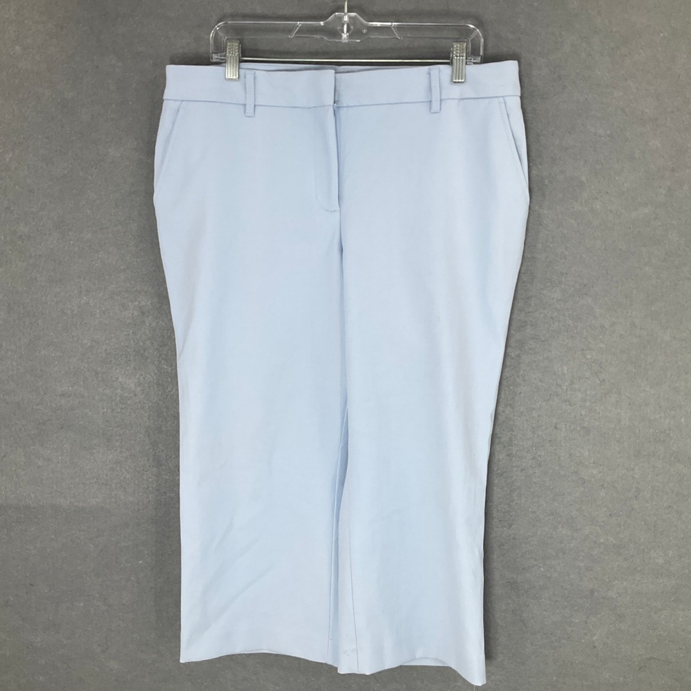 Talbots Pants Womens Sz 16 Petites Capri Cropped Powder Blue High Rise Casual